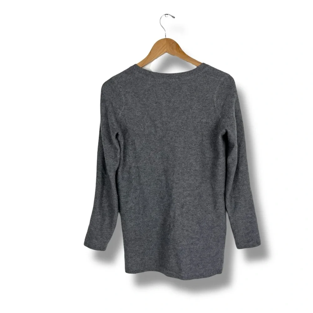 TSE for Neiman Marcus Cashmere Sweater V Neck Oversized Grey XS Quiet Luxury